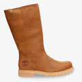 Bambina botas de piel con forro interior de pelo. cuero