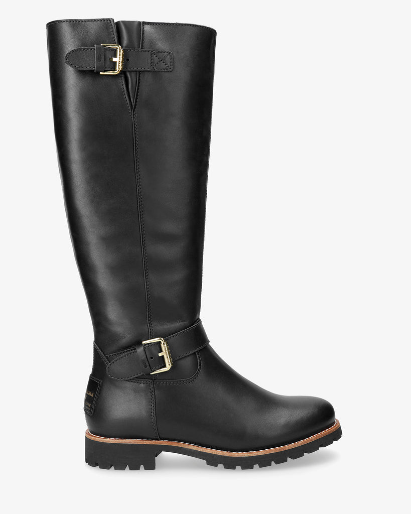 Amberes Igloo Trav botas de piel con forro interior de pelo natural. negro