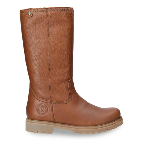 Bambina botas de piel con forro interior de pelo. cuero