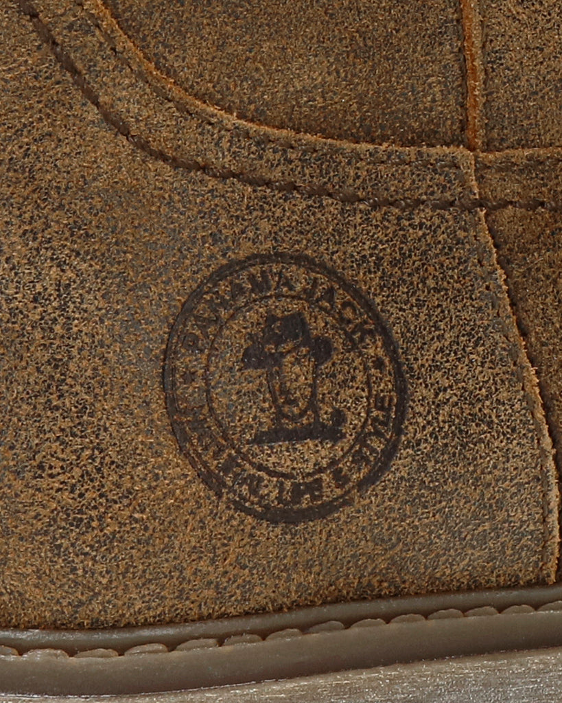 Bambina botas de piel con forro interior de pelo. marron