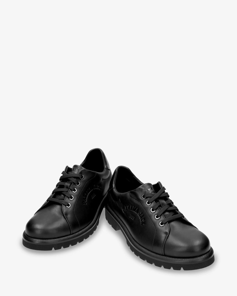 Biel zapatos de piel con forro interior de piel. negro