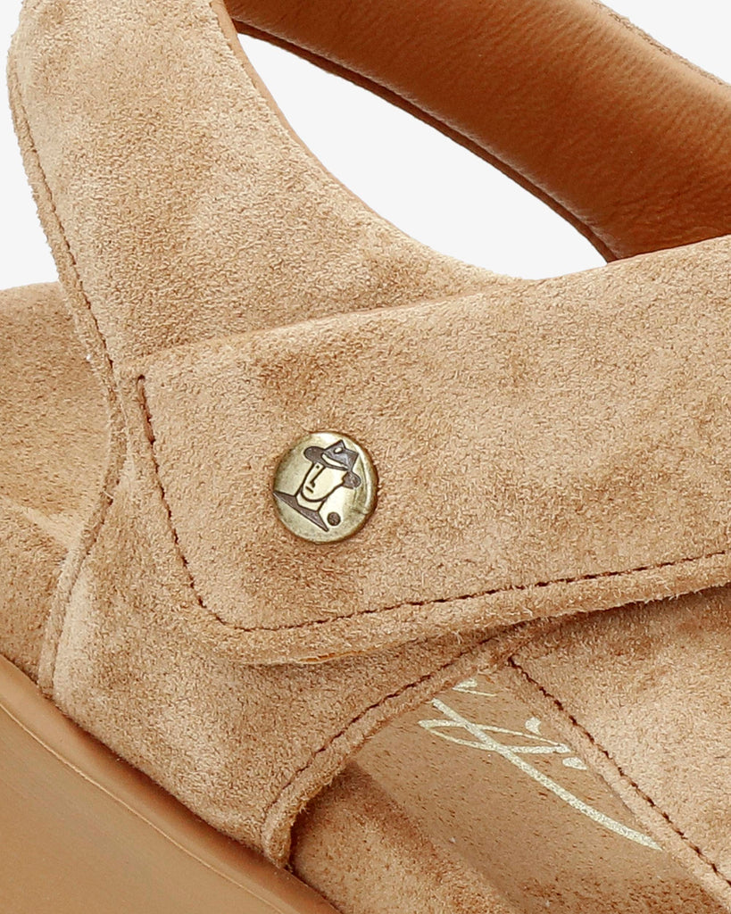 Bruna sandalias de piel con forro interior de piel. cuero