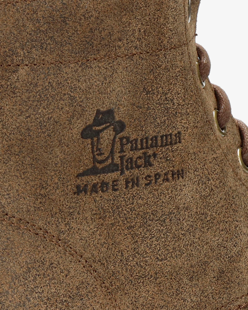 Emery Igloo botines de piel con forro interior de pelo natural. marron