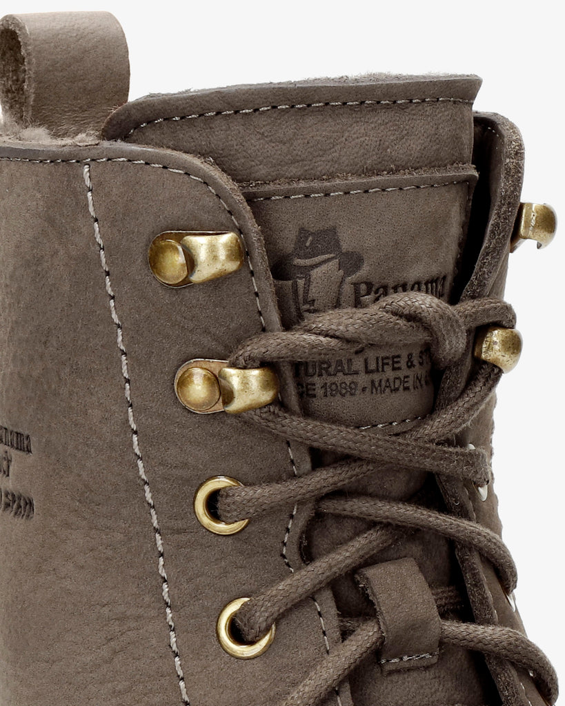 Fara Igloo Trav botas de piel con forro interior de pelo natural. gris