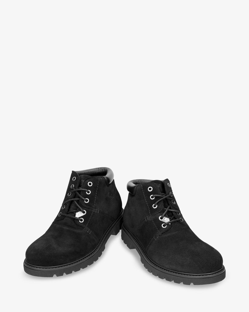 Fargo botín de piel con forro interior de piel. negro