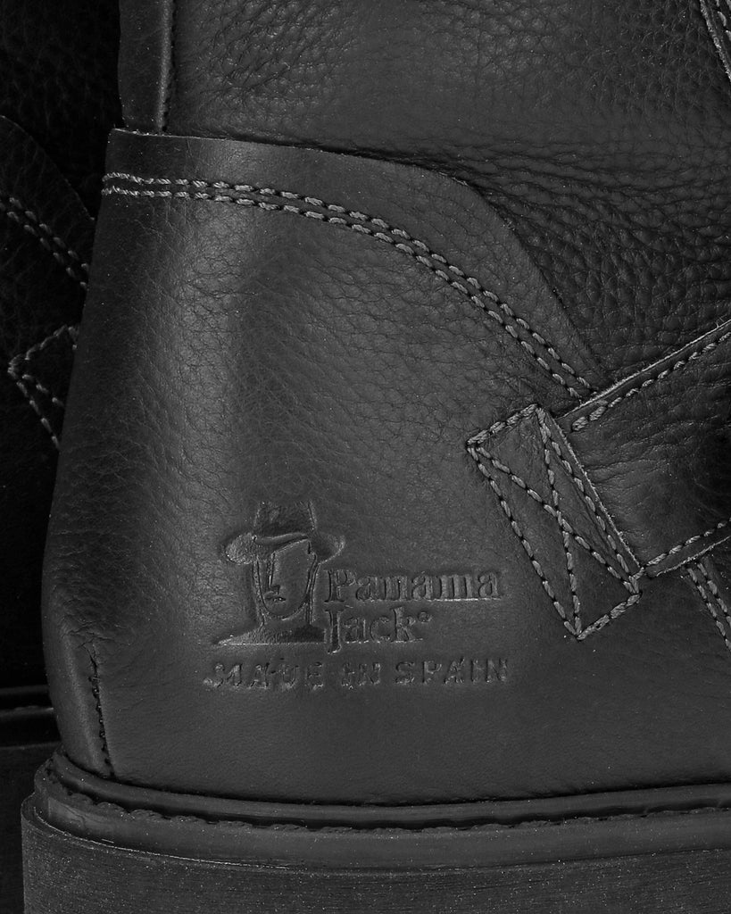 Faust botas de piel con forro interior de pelo. negro