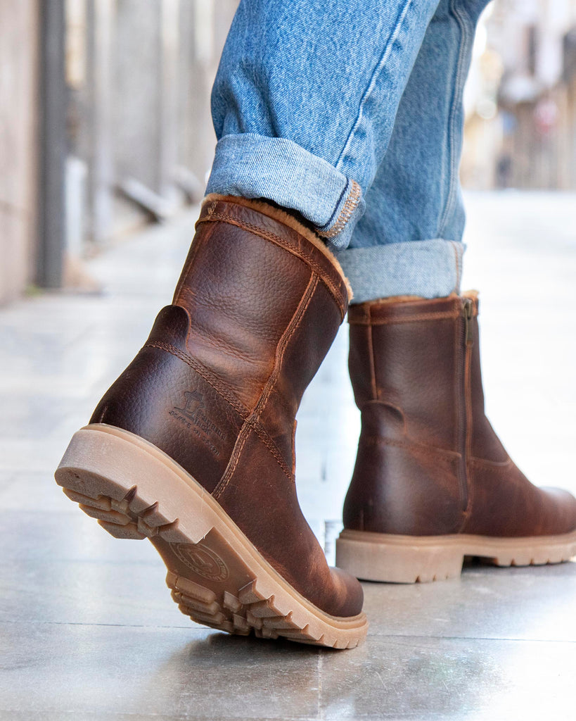 Fedro botas de piel con forro interior de pelo. cuero