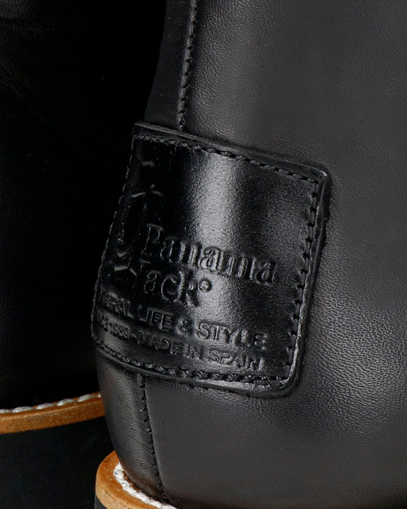Fiore Trav botas de piel con forro interior de pelo. negro