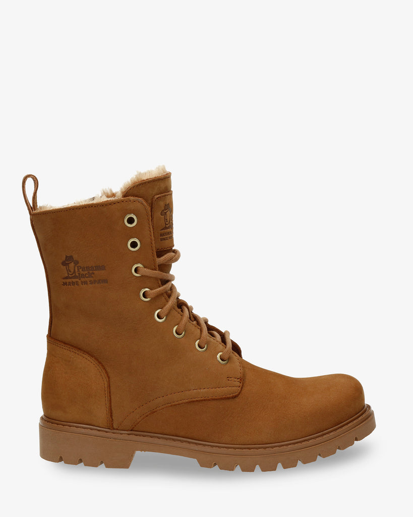 Frisia botas de piel con forro interior de pelo. cuero