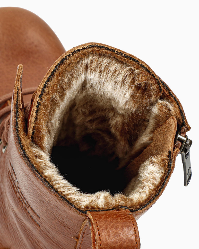 Frisia botas de piel con forro interior de pelo. cuero