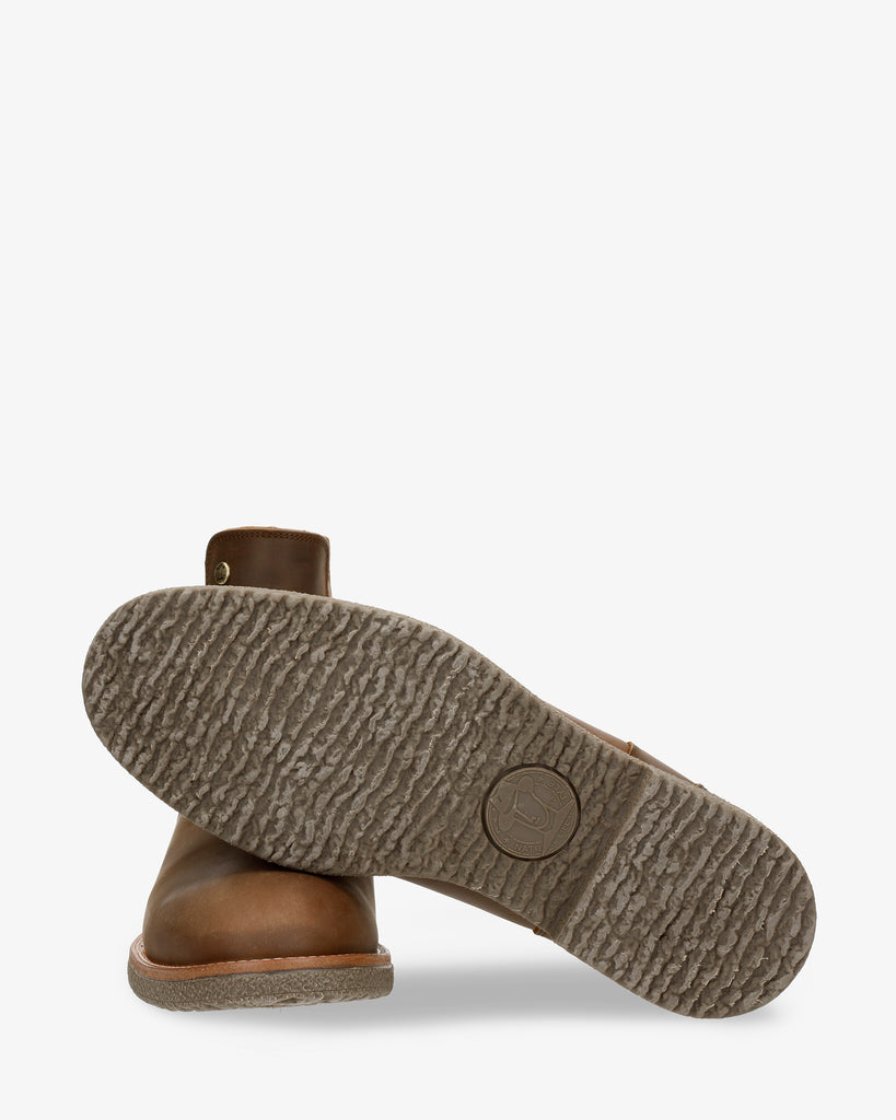 Garnock Igloo botines de piel con forro interior de pelo natural. cuero