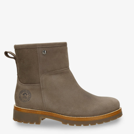 Grace Igloo botas de piel con forro interior de pelo natural. gris