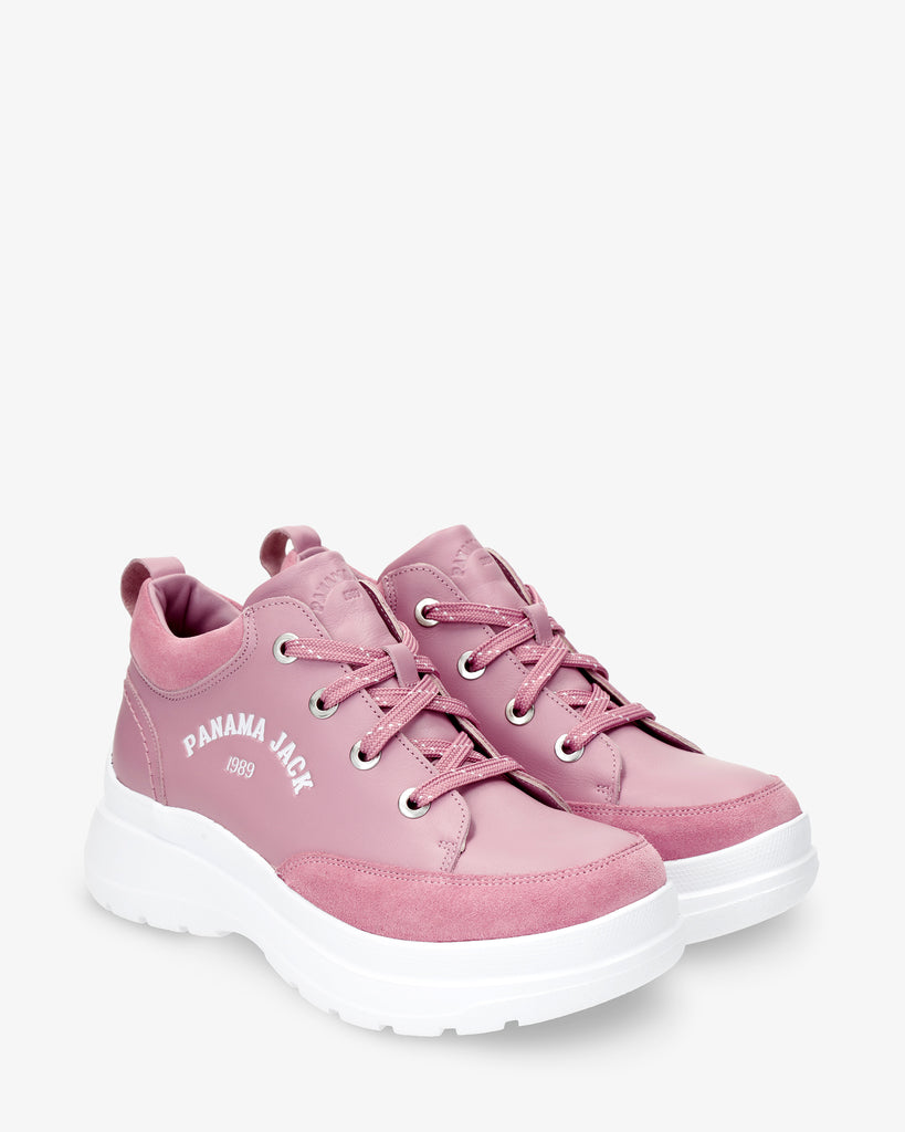 Hilda sneakers de piel con forro interior de piel. rosa