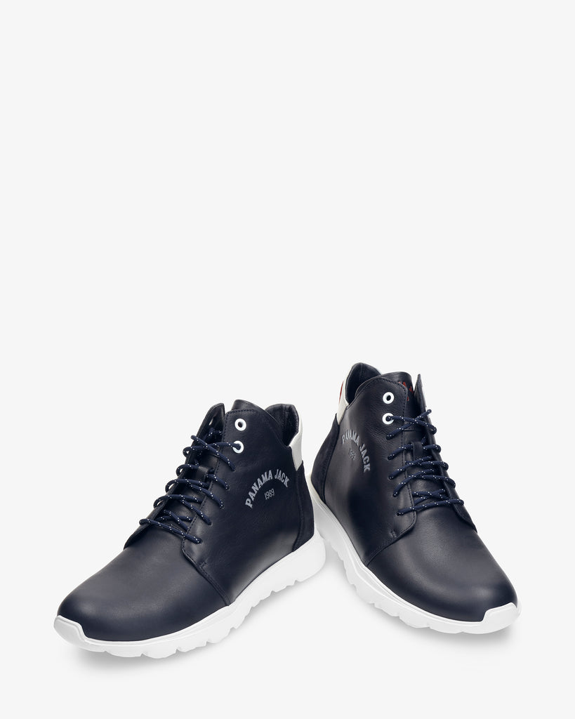 Jayden sneakers de piel con forro interior de piel. marino