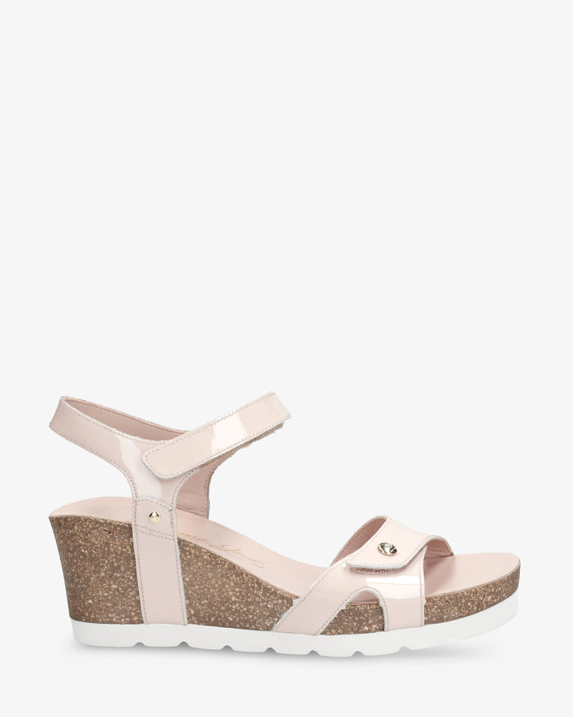 Julia sandalias de piel con forro interior de piel. rosa