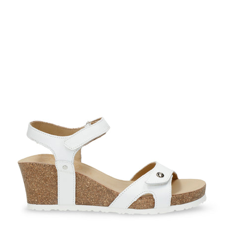 Julia Basics sandalias de piel con forro interior de piel. blanco