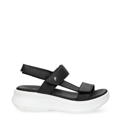 Noor sandalias de piel con forro interior de piel. negro