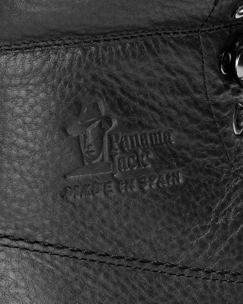 P03 Aviator botas de piel con forro interior de algodón. negro