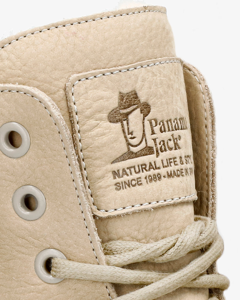 Padma botas de piel con forro interior de pelo. crudo