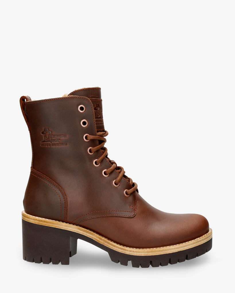 Padma botas de piel con forro interior de pelo. cuero