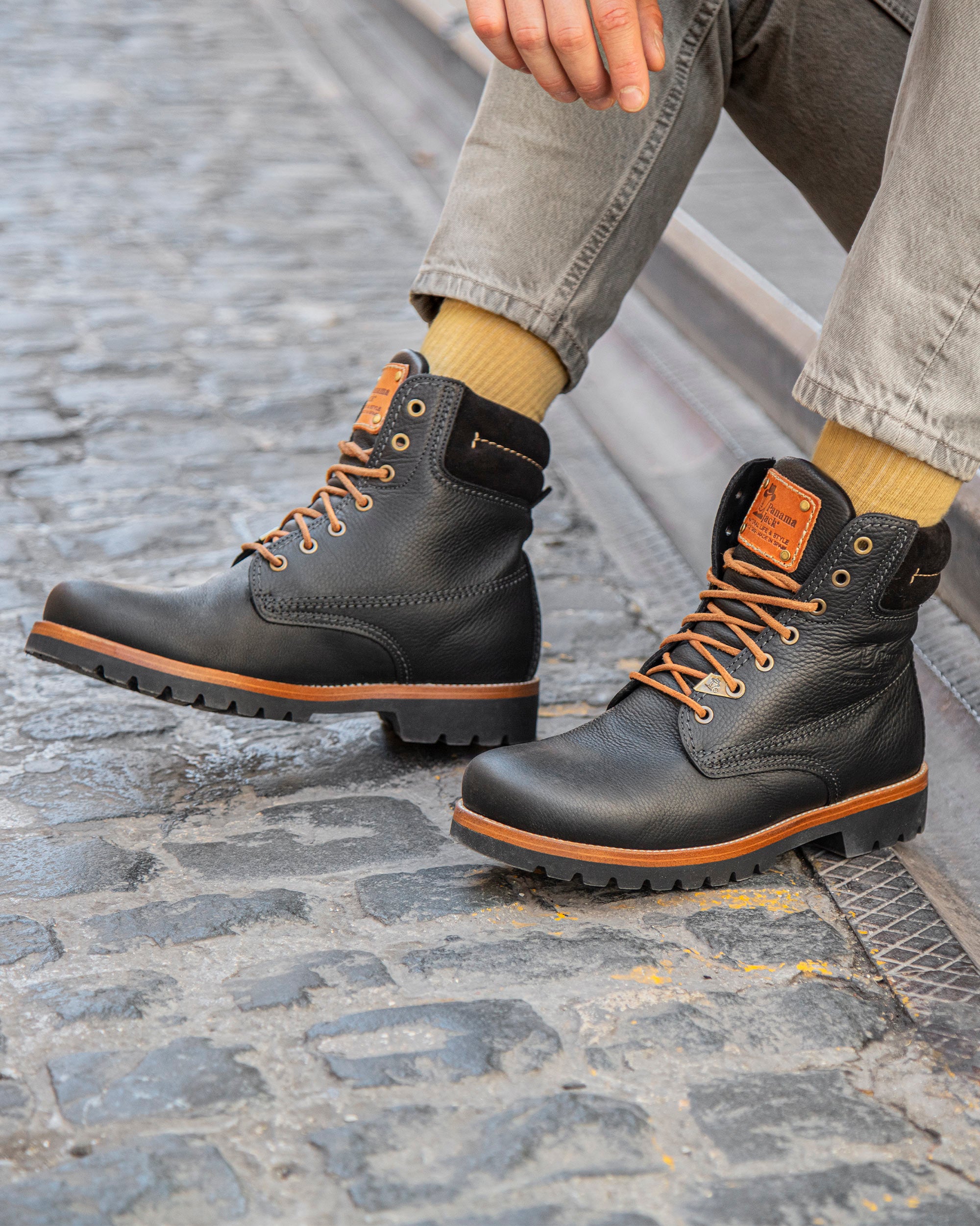 Mens Boots Panama Jack Aviator Igloo Schwarz Boot Panama 03 C27