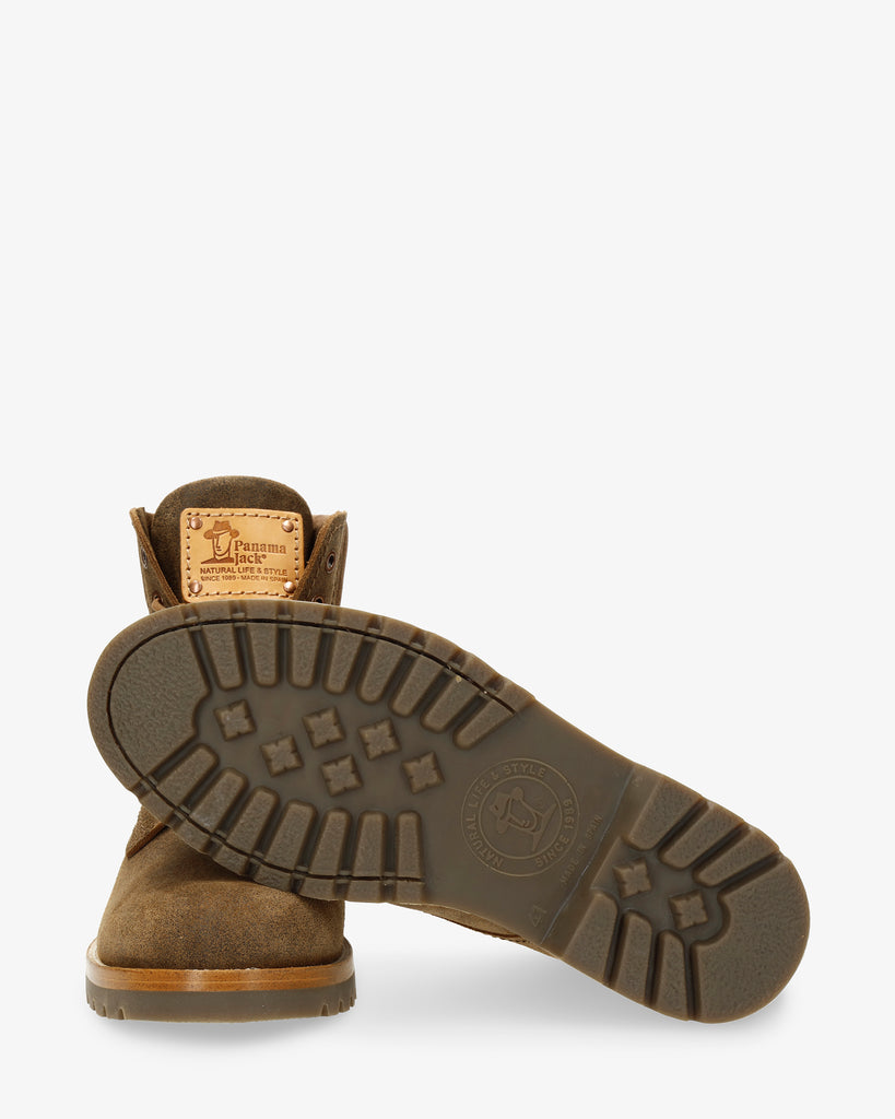 Panama 03 Igloo botas de piel con forro interior de pelo natural. marron