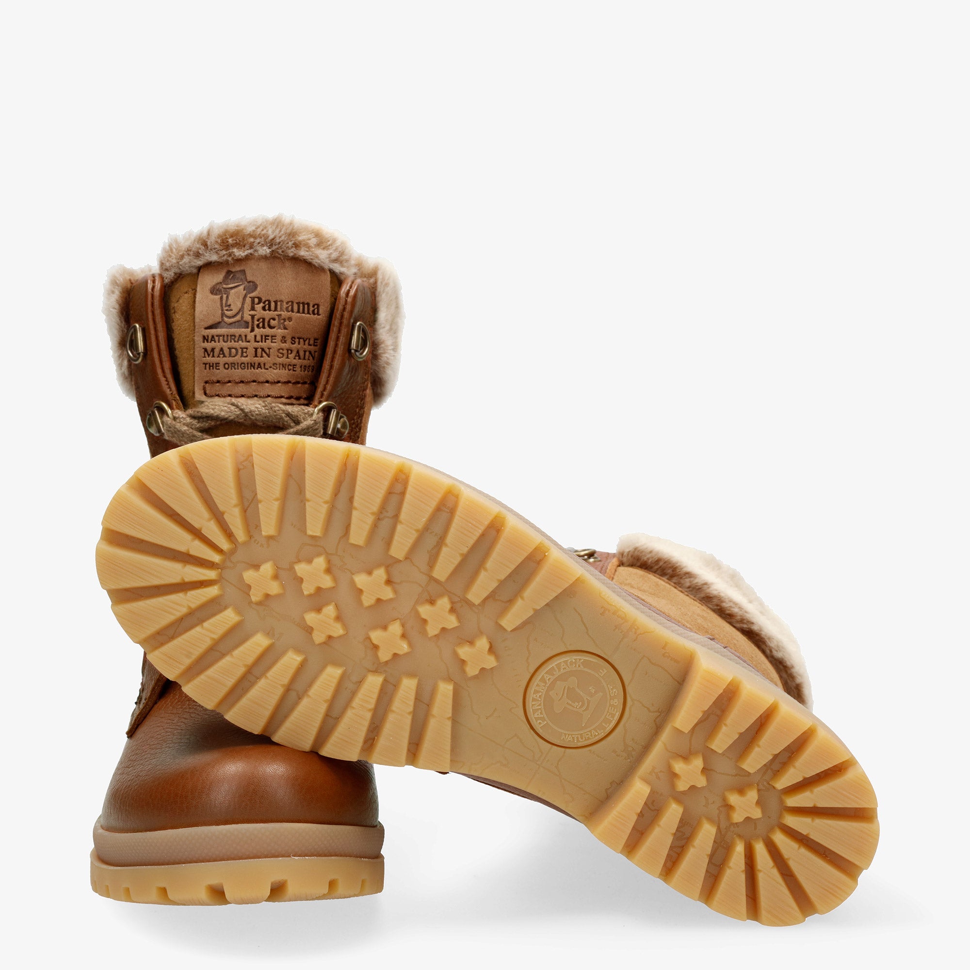 Bottes PAN TULIPANI Cuir Caramel Talon Haut Taille 36 - Occasion Très Bon état