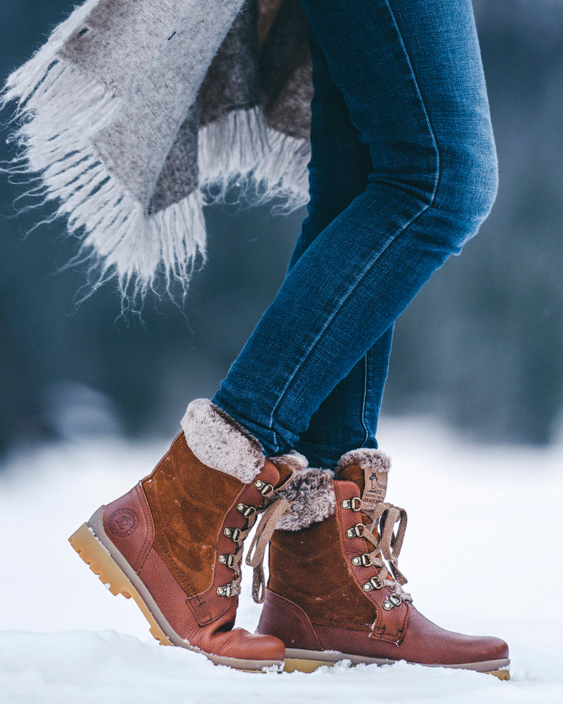 Tuscani botas de piel con forro interior de pelo. cuero