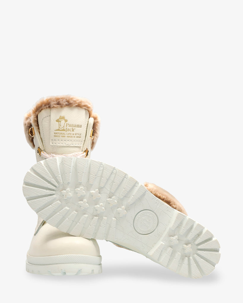 Tuscani botas de piel con forro interior de pelo. blanco