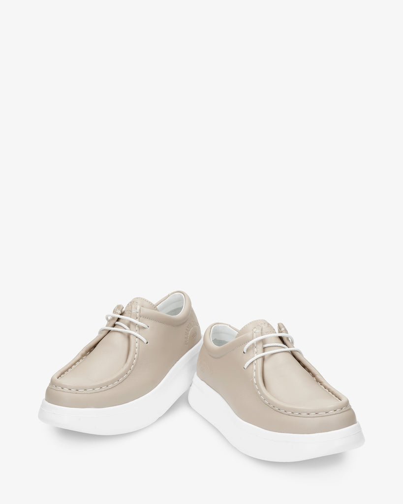 Yera zapatos de piel con forro interior de piel. taupe